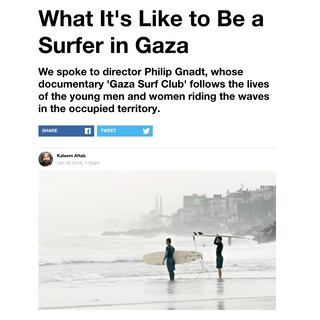 Surfing Gaza Surf Club by Vice Hypepeace