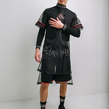 RUKHA Sheer Top/Dress Black