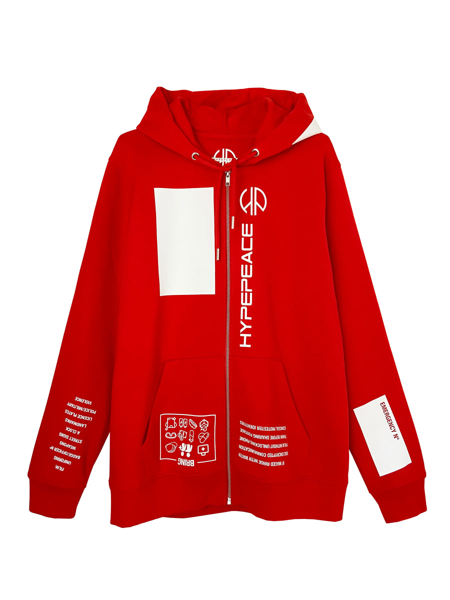 bts hoodie red