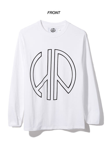 HYPEPEACE HP Logo -Long sleeve tshirt white