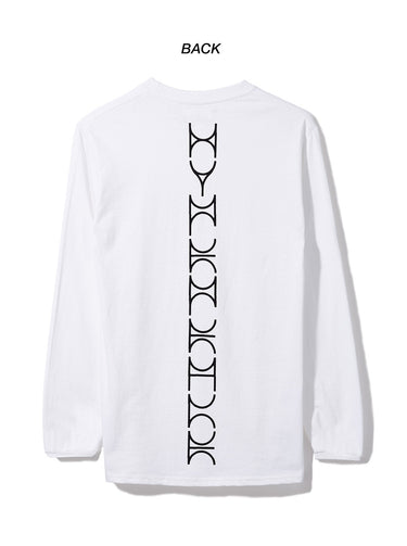 HYPEPEACE HP Logo -Long sleeve tshirt white