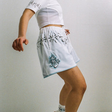 RUKHA Mesh Shorts White